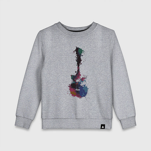 Детский свитшот Guitar splash / Меланж – фото 1
