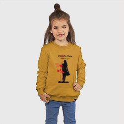 Свитшот хлопковый детский Depeche Mode - Happiest Girl Collage, цвет: горчичный — фото 2