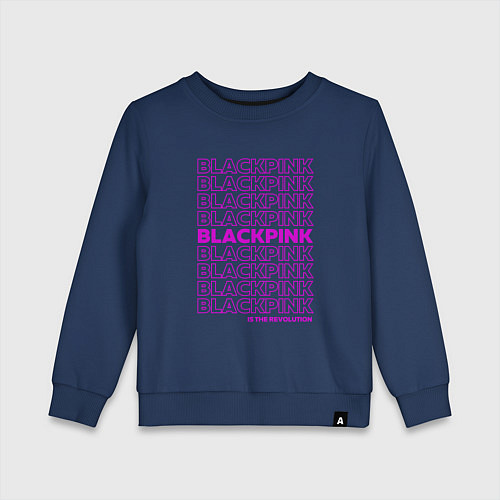 Детский свитшот Blackpink kpop - музыкальная группа из Кореи / Тёмно-синий – фото 1