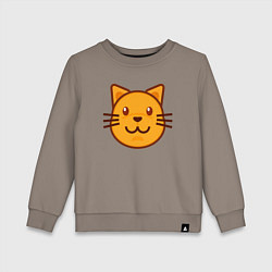 Детский свитшот Оранжевый котик счастлив