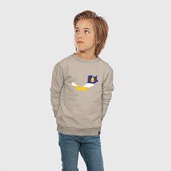 Свитшот хлопковый детский Республика Бурятия, цвет: миндальный — фото 2