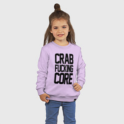 Свитшот хлопковый детский Crabcore, цвет: лаванда — фото 2