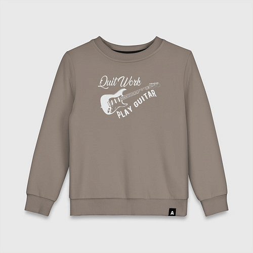 Детский свитшот Бросай работу и играй на гитаре / Утренний латте – фото 1