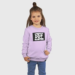 Свитшот хлопковый детский ДДТ - логотип, цвет: лаванда — фото 2