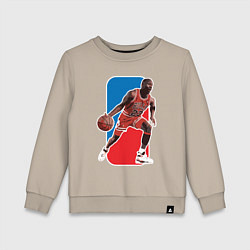 Свитшот хлопковый детский Jordan play, цвет: миндальный