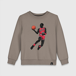 Свитшот хлопковый детский Retro Jordan, цвет: утренний латте