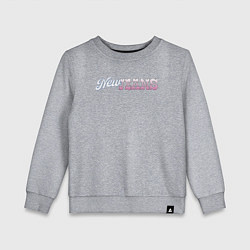 Свитшот хлопковый детский Newjeans logo, цвет: меланж