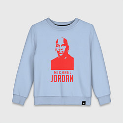 Свитшот хлопковый детский Jordan in red, цвет: мягкое небо