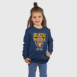 Свитшот хлопковый детский Kobe black mamba, цвет: тёмно-синий — фото 2