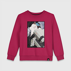 Детский свитшот Кот в ретро консолях