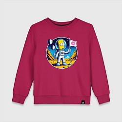 Детский свитшот Космонавт Барт Симпсон на другой планете
