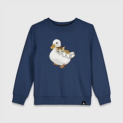 Детский свитшот Утка с другом котёнком