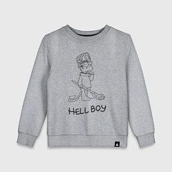 Свитшот хлопковый детский Bart hellboy Lill Peep, цвет: меланж