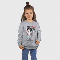 Свитшот хлопковый детский New year - rock, цвет: меланж — фото 2