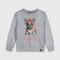 Детский свитшот Французский новогодний бульдог