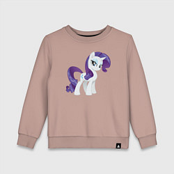 Свитшот хлопковый детский Рарити из My Little Pony в кино, цвет: пыльно-розовый