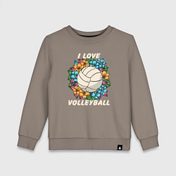 Детский свитшот I love volleyball