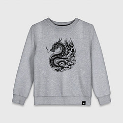 Детский свитшот Японский дракон - ирезуми