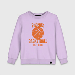 Свитшот хлопковый детский Phoenix basketball 1968, цвет: лаванда