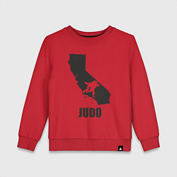 Свитшот хлопковый детский Дзюдо Калифорния, цвет: красный