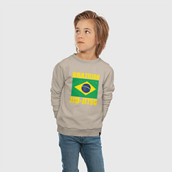 Свитшот хлопковый детский Brazilian jiu-jitsu, цвет: миндальный — фото 2