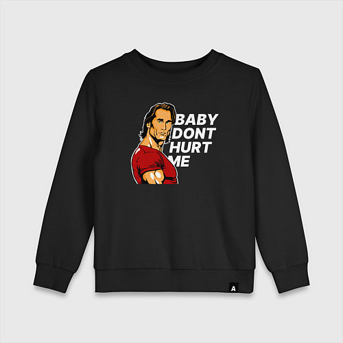Детский свитшот Baby dont hurt me - Mike OHearn / Черный – фото 1