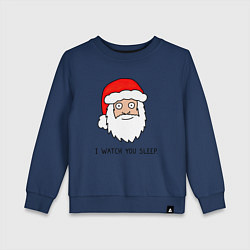 Свитшот хлопковый детский Криповый Санта, цвет: тёмно-синий