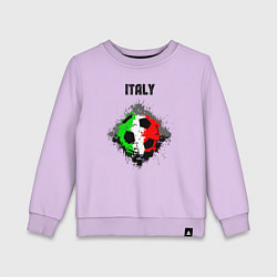 Свитшот хлопковый детский Команда Италии, цвет: лаванда