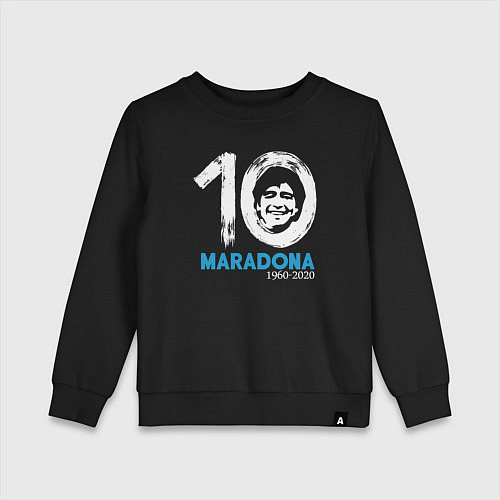 Детский свитшот Maradona 10 / Черный – фото 1