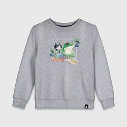 Детский свитшот Маомао чиби и лягушка - Монолог фармацевта