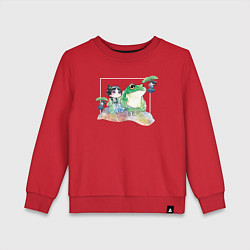 Детский свитшот Маомао чиби и лягушка - Монолог фармацевта