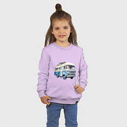 Свитшот хлопковый детский Машина для путешествий, цвет: лаванда — фото 2