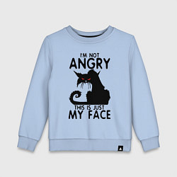 Детский свитшот I am not angry cat