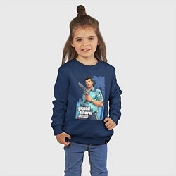 Свитшот хлопковый детский GTA - Томми Версетти, цвет: тёмно-синий — фото 2