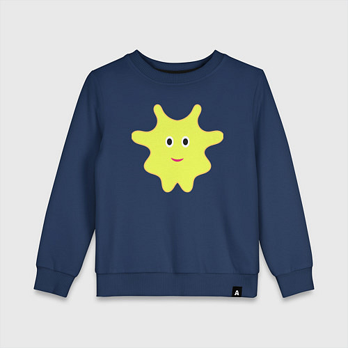 Детский свитшот Желтый веселый маскот / Тёмно-синий – фото 1