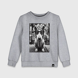 Детский свитшот Булли у стены с граффити