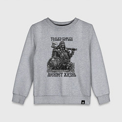 Детский свитшот Русич с топором и щитом с символикой велеса