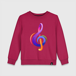 Детский свитшот Скрипичный ключ в цвете