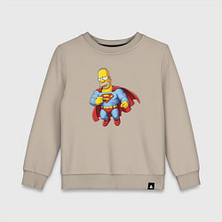 Детский свитшот Гомер супермен