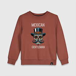 Свитшот хлопковый детский Мексиканский джентльмен, цвет: кирпичный