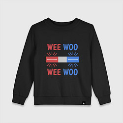 Свитшот хлопковый детский Wee woo, цвет: черный