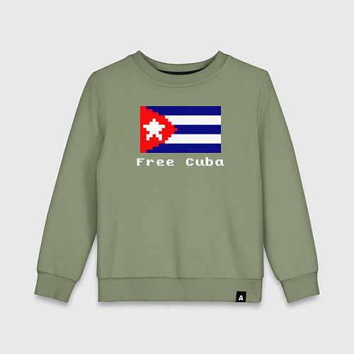 Детский свитшот Free Cuba / Авокадо – фото 1