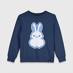 Свитшот хлопковый детский White bunny, цвет: тёмно-синий