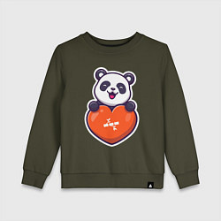 Детский свитшот Сердечная панда
