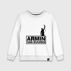 Свитшот хлопковый детский Armin van buuren, цвет: белый