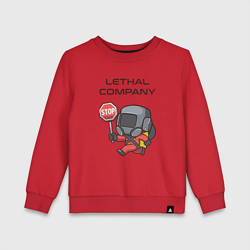 Детский свитшот Lethal company: Stop Please / Красный – фото 1