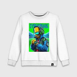 Детский свитшот Cyber Bart Simpson - ai art fantasy