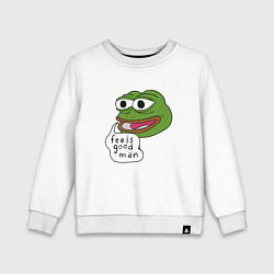 Детский свитшот Pepe feels good man