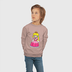 Свитшот хлопковый детский Принцесса с Марио, цвет: пыльно-розовый — фото 2