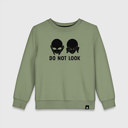 Детский свитшот Черный пришелец - do not look